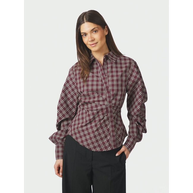 Neo Noir NEOELLA MEDIUM CHECK SHIRT PLUM