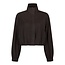 Neo Noir FELICITY ZIP BLOUSE DARK BROWN
