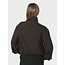 Neo Noir FELICITY ZIP BLOUSE DARK BROWN