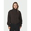 Neo Noir FELICITY ZIP BLOUSE DARK BROWN