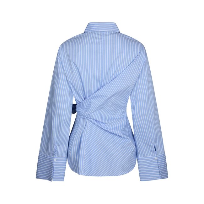 Neo Noir HELISA STRIPE SHIRT LIGHT BLUE