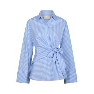 Neo Noir HELISA STRIPE SHIRT LIGHT BLUE