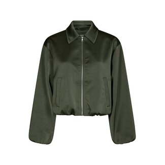 Neo Noir DENIELLE HEAVY SATEEN JACKET DEEP GREEN