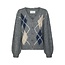Neo Noir BELENEY SMALL CHECK FLUFF CARD. DARK GREY