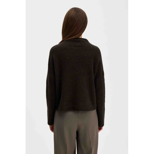 FILIPPA K MIKA YAK FUNNELNECK SWEATER GOLDEN BROWN