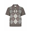 Neo Noir GIA CHECK KNIT BLOUSE DARK TAUPE