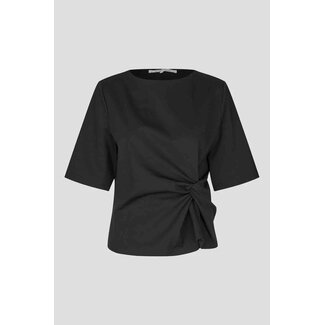 Second Female ARKAI DRAPE TEE BLACK