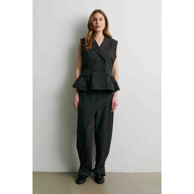 Second Female ANJOU TROUSERS DARK GREY MEL.