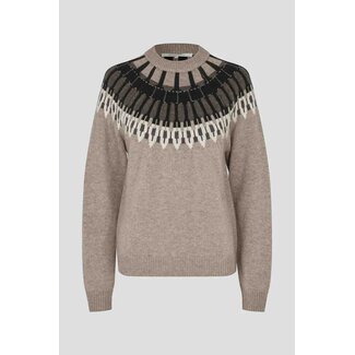 Second Female ARIO KNIT O-NECK BEIGE MEL.
