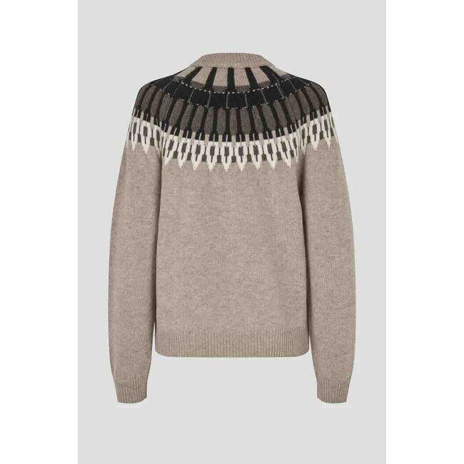 Second Female ARIO KNIT O-NECK BEIGE MEL.