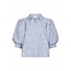 Neo Noir ETTA FLOWER STRIPE SHIRT LIGHT BLUE