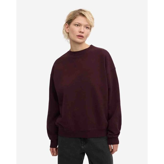Colorful Standard ORGANIC OVERSIZED CREW OXBLOOD RED