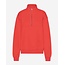 Colorful Standard WOMEN ORGANIC QUARTER ZIP RED TANGERINE