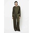 Dante 6 LEIVA BOLD SATIN TOP OLIJFGROEN