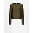Dante 6 LEIVA BOLD SATIN TOP OLIJFGROEN