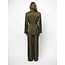 Dante 6 JULES BOLD SATIN PANTS OLIJFGROEN