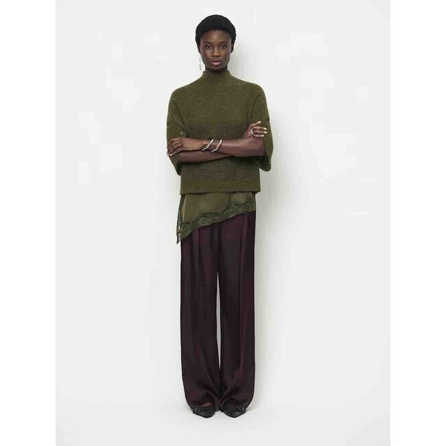 Dante 6 MAHANI CAPE SWEATER OLIJFGROEN