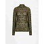 Dante 6 IRONY LACE NECK TOP OLIJFGROEN
