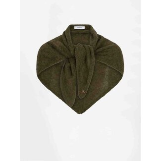 Dante 6 SKAI KNITTED TRIANGULAR SCARF OLIJFGROEN