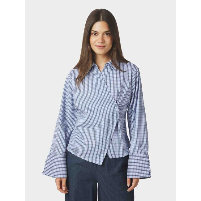 Neo Noir FENLI CHECK SHIRT BLUE
