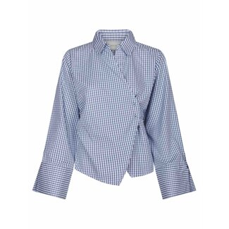 Neo Noir FENLI CHECK SHIRT BLUE