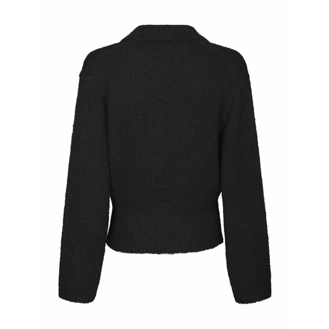 Neo Noir RAMERA FLUFFY KNIT CARDIGAN DARK BROWN