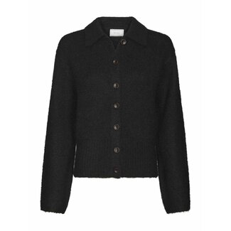 Neo Noir RAMERA FLUFFY KNIT CARDIGAN DARK BROWN