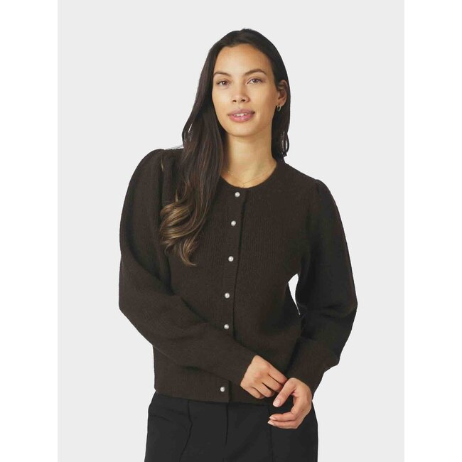 Neo Noir NUNA KNIT CARDIGAN BROWN