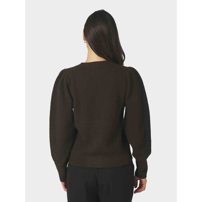 Neo Noir NUNA KNIT CARDIGAN BROWN