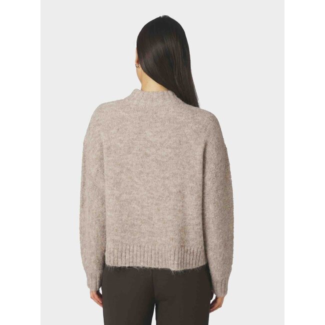 Neo Noir TAURA FLUFFY KNIT CARDIGAN BEIGE MEL.
