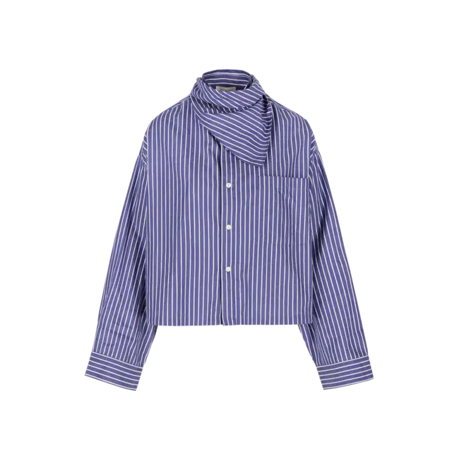 RAE ANTWERP NIKKI DARK BLUE STRIPE BLOUSE