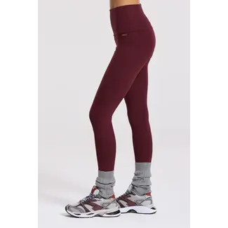 Deblon Sports CLASSIC LEGGINGS HIGH WAISTBAND BORDEAUX