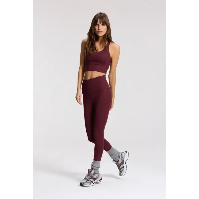 Deblon Sports CLASSIC LEGGINGS HIGH WAISTBAND BORDEAUX