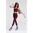 Deblon Sports CLASSIC LEGGINGS HIGH WAISTBAND BORDEAUX