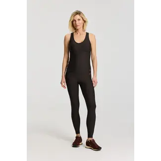 Deblon Sports CLASSIC LEGGINGS HIGH WAISTBAND PIED DE POULE DUSK BROWN