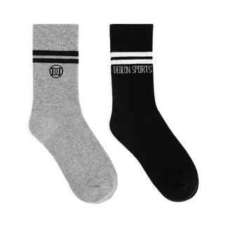 Deblon Sports DEBLON BRANDED SOCKS BLACK GREY MEL.