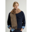 WOOLRICH WOOL CHECK SCARF GOLD KHAKI