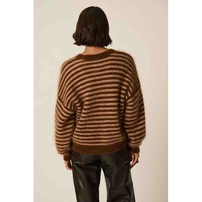 DES PETITS HAUTS ALVARO COGNAC CHINE/BLUSH GILET