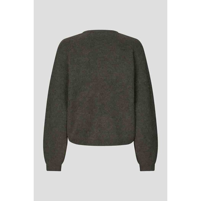 Second Female GABY WRAP KNIT BLACK OLIVE