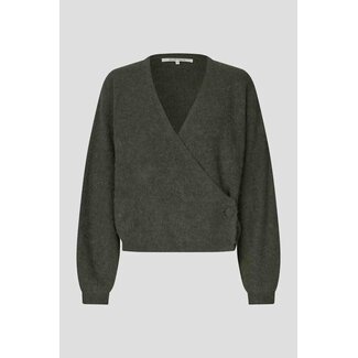 Second Female GABY WRAP KNIT BLACK OLIVE
