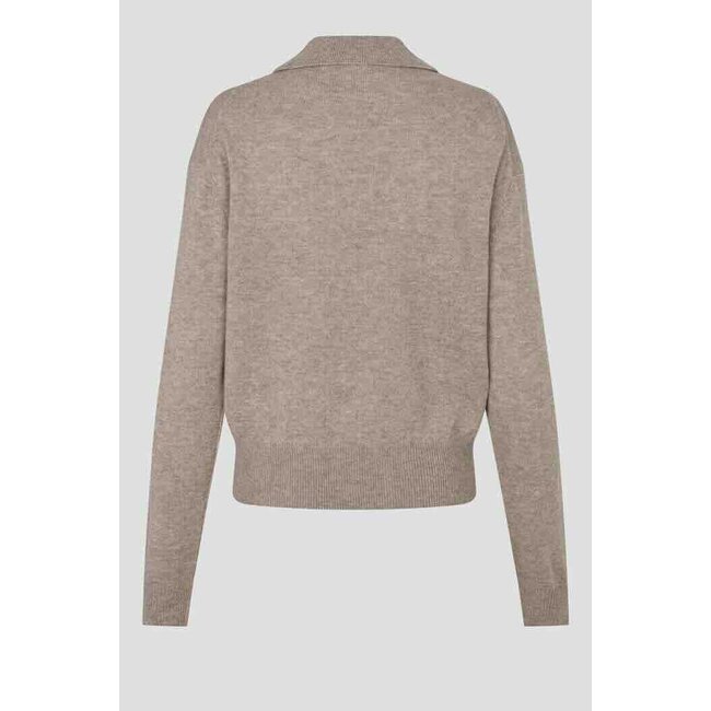 Second Female LONGO KNIT MID BROWN MELANGE