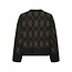 Neo Noir KICK CHECK KNIT BLOUSE DARK BROWN