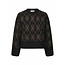 Neo Noir KICK CHECK KNIT BLOUSE DARK BROWN