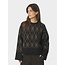 Neo Noir KICK CHECK KNIT BLOUSE DARK BROWN