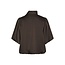 Neo Noir PARISA HEAVY SATEEN BLOUSE DARK BROWN