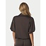 Neo Noir PARISA HEAVY SATEEN BLOUSE DARK BROWN