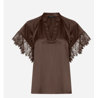 Bruuns Bazaar KORTHALSIA WINY BLOUSE CHESTNUT