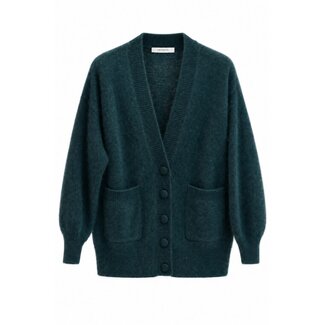 Herzens Angelegenheit LAYLA BRUSHED CARDIGAN  BOTTLE GREEN