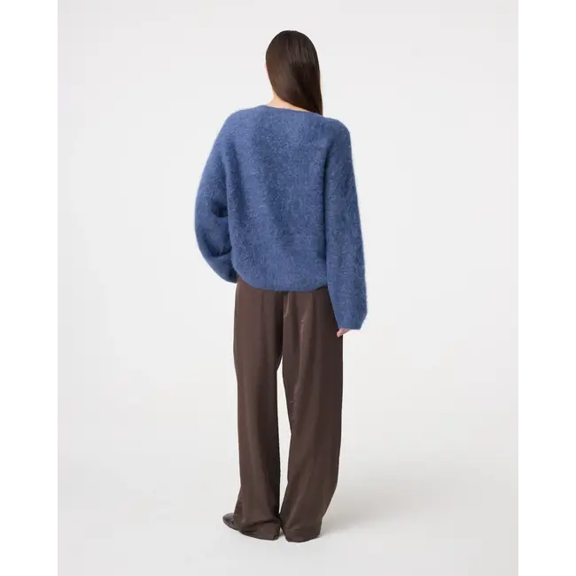 KNIT-TED AMALIA PULLOVER  MID BLUE