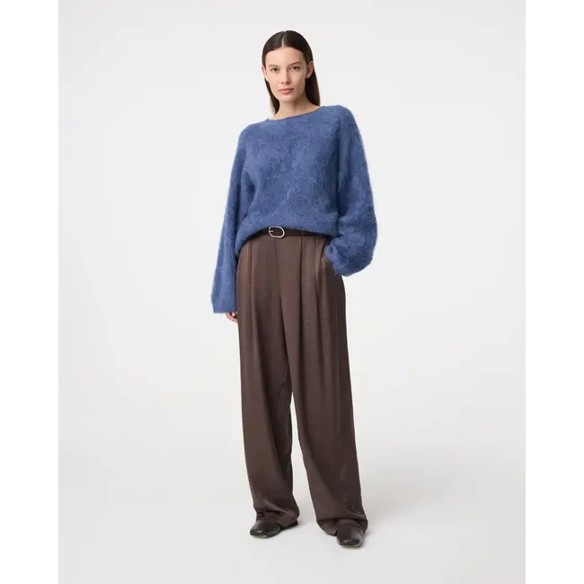 KNIT-TED AMALIA PULLOVER  MID BLUE